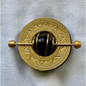 Gold and Black Pin
